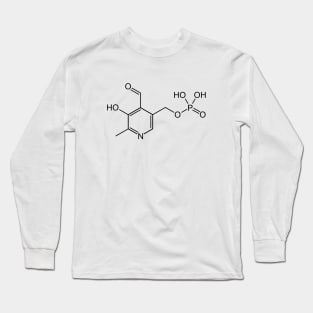 Vitamin B6 Pyridoxal Phosphate C8H10NO6P Molecule Long Sleeve T-Shirt